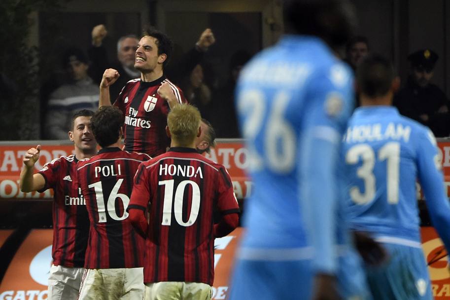 La gioia di Bonaventura: Jack aveva segnato proprio al Napoli la sua prima rete in Serie A. Afp